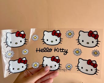 UV DTF Kitty Cup Wrap: uvdtf stickers for cups and tumblers, ships fast