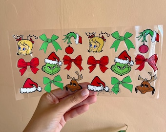 Christmas uvdtf cup wraps, hate hate hate Cup Wrap, Ready To Apply, Mean one, Christmas, Permanent decal, No heat needed, Waterproof