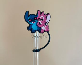 Stitch Silicone Straw Topper: 10mm Tumbler Accessory