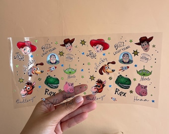 Toy Story UV DTF Cup Wrap, uvdtf stickers for cups and tumblers, ships fast