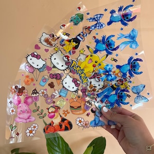 Mystery UV DTF Cup Wrap Bundle: Character uvdtf cup and tumbler stickers, ships fast