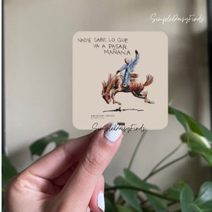 Bad bunny inspired sticker, Nadie sabe lo que va a pasar manana, Bad bunny album sticker