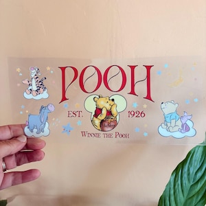 Winnie the Pooh UV DTF Cup Wrap: uvdtf cup and tumbler stickers, ships fast