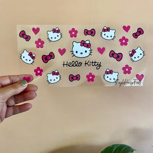 uvdtf cup wrap cherries kitty coquette, ready to ship physical wrap, 16 oz cup stickers, kitty wrap uvdtf, stickers for tumblers and cups