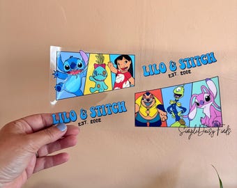 UV DTF Stitch Cup Wrap: uvdtf cup and tumbler stickers, ships fast