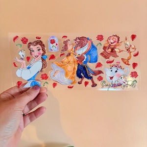 uvdtf princess cup wrap, happiest place on earth, ready to ship physical wrap, magical cup wrap, 16 oz can glass sticker, uvdtf stickers