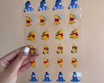 Winnie UV DTF sticker sheet, uvdtf cup and tumbler stickers