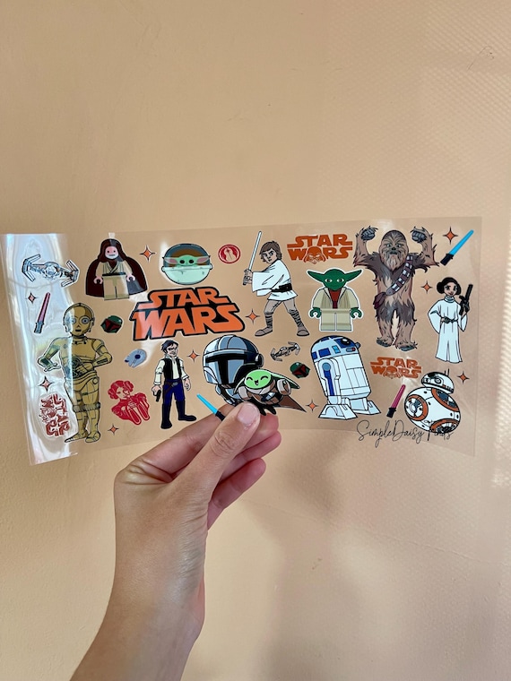 Star Wars UV DTF Cup Wrap: uvdtf stickers for cups and tumblers, ships fast