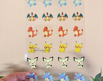 Character UV DTF sticker sheet,  kids uvdtf cup and tumbler stickers