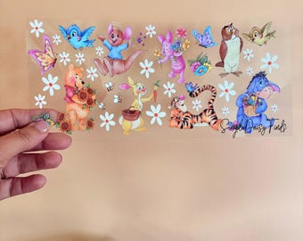Winnie  UV DTF Cup Wrap: uvdtf cup and tumbler stickers, ships fast