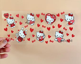Kitty UV DTF Cup Wrap, uvdtf stickers for cups and tumblers, ships fast