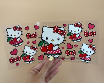 Kitty UV DTF Cup Wrap: uvdtf stickers for cups and tumblers, ships fast