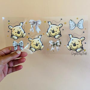 Winnie the Pooh UV DTF Cup Wrap: uvdtf stickers for cups and tumblers, ships fast