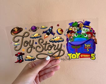 Toy Story UV DTF Cup Wrap, uvdtf stickers for cups and tumblers, ships fast