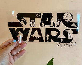 Star Wars UV DTF Cup Wrap: uvdtf stickers for cups and tumblers, ships fast