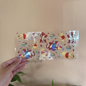 Winnie the Pooh UV DTF Cup Wrap: uvdtf stickers for cups and tumblers, ships fast