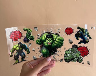 Super hero UV DTF Cup Wrap, kids heroes uvdtf stickers for cups and tumblers, ships fast