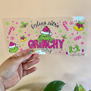 Christmas uvdtf cup wraps,  hate hate hate Cup Wrap, Ready To Apply, Mean one, Christmas, Permanent decal, No heat needed, Waterproof