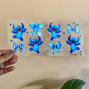 Stitch UV DTF Cup Wrap: uvdtf cup and tumbler stickers, ships fast