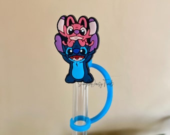 Stitch Silicone Straw Topper: 10mm Cup Accessory