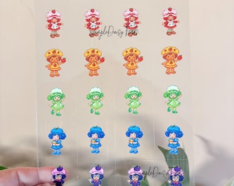 Strawberry shortcake UV DTF sticker sheet, uvdtf cup and tumbler stickers