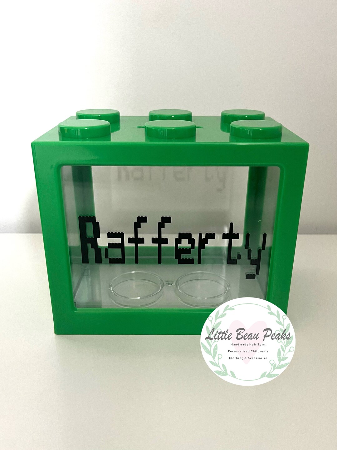 Personalised Name Brick Money Box, Building Block Money Box, Stackable