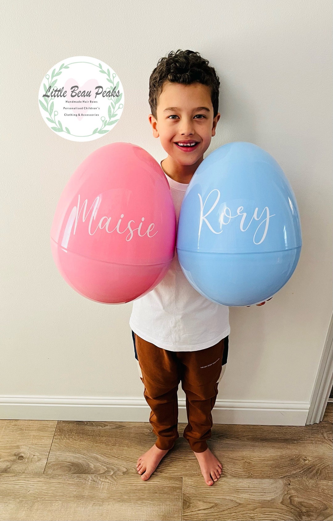 Giant Personalised Egg, Extra Large, XL Refillable Hollow Easter Egg