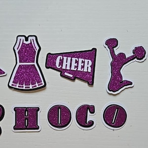 Homecoming mum Cheer cutouts | Homecoming cutouts | Mum cutouts | Big cheer die cuts for a mum | Big Homecoming Mum cheer