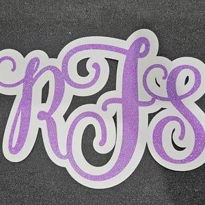 Homecoming mum Name or Monogram cutouts | Homecoming cutouts | Dance  Mum cutouts | Monogram die cuts for a mum | Homecoming Mum name