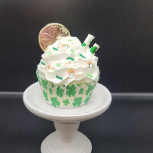 St. Patrick's Day Faux Cupcakes | St. Patty's tiered tray decor | St. Patrick's Day decor | Green decor | St. Patrick's cupcakes