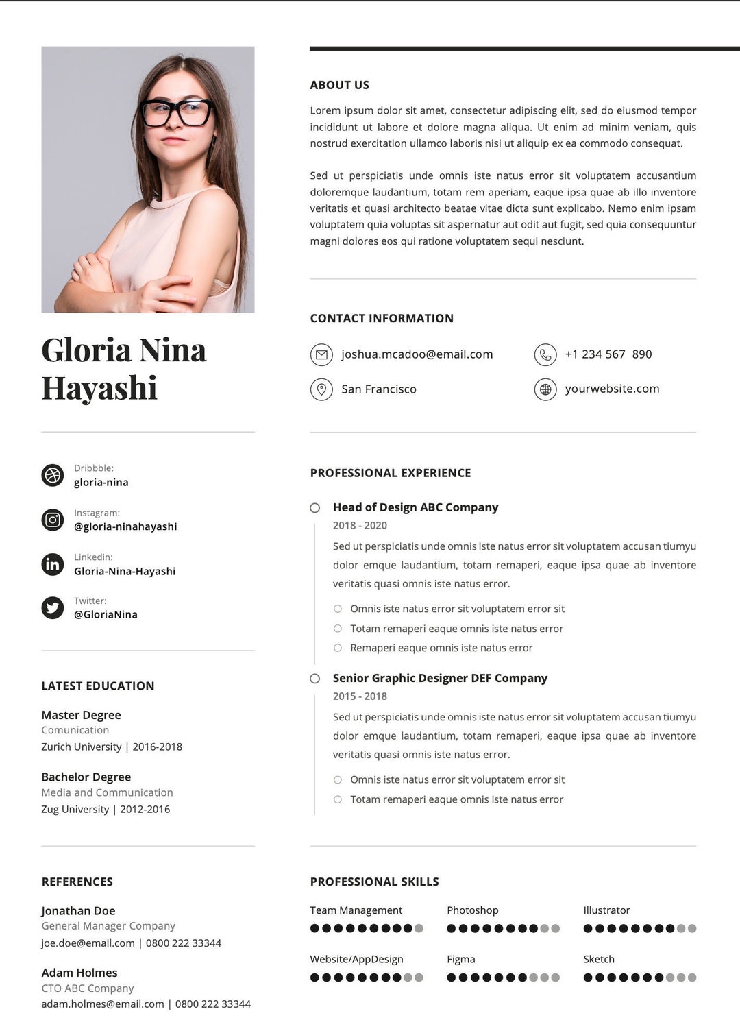 Cv Form File CV Template 28 Professional Resume Format File-type Doc/pdf - Etsy