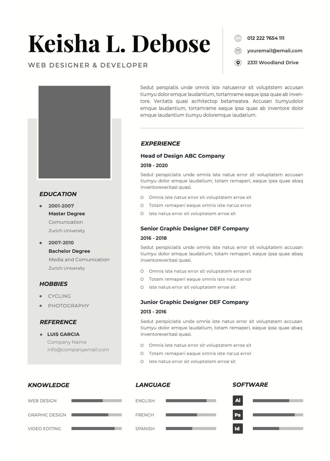Cv Form File CV Template 68 Professional Resume Format File-type Doc/pdf - Etsy