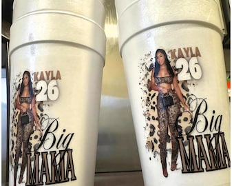 Custom Photo Foam Cups: Personalized Birthday Party Favors, Any Logo