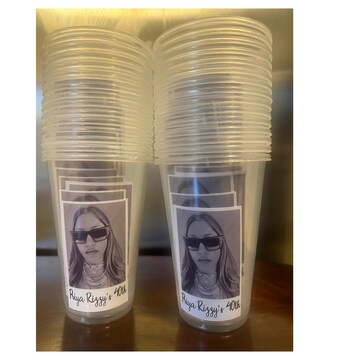 Custom Face Plastic Party Cups Personalized Party Cups Personalized 40th Birthday Cups Vintage 21st Pic Cups Custom Face Party Cups decor