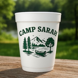 Camp Bachelorette Party Cups, Last Trail Before Veil, Summer Camp Theme
