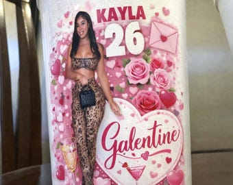 Custom Galentine Vday Photo Styrofoam Party Cups, Personalized Birthday Cups