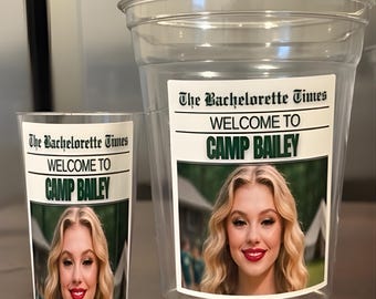 Custom Camp Bach Party Cups – Bridal Shower, Bachelorette Favors
