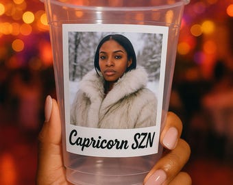 Personalized Photo Party Cups – Custom Text & Picture, Birthday Favors