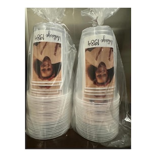Custom Face Plastic Party Cups Personalized Party Cups Personalized 30th 40th Birthday Cups Vintage  Pic Cups Custom Face Party Cups decor