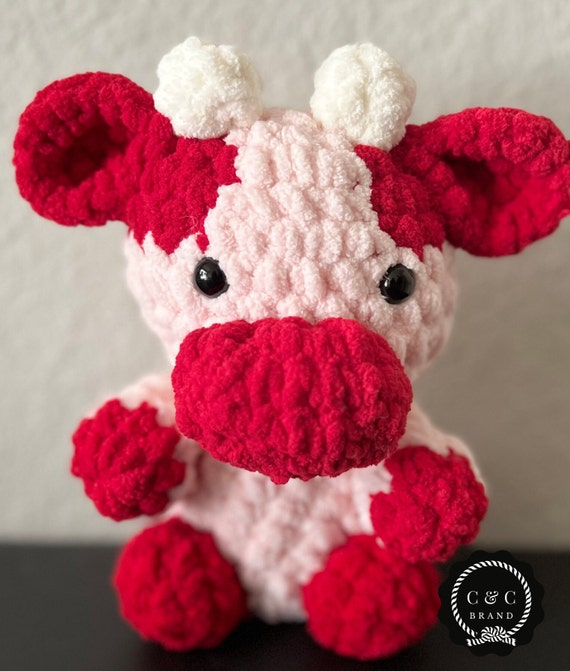 strawberry plush cow