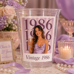 Custom Photo Cups, Personalized Party Favors, Birthday Wedding Event Drinkware