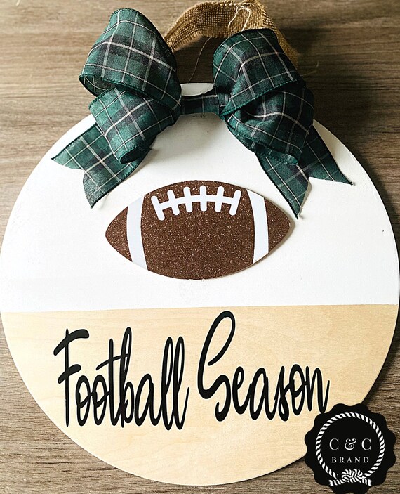 Football Season Door Signdoor Hangercustom Gift football - Etsy