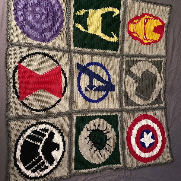 Crochet Marvel Blanket Graph Pattern