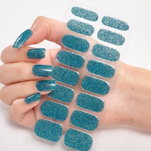 Green Glitter Nail Wraps