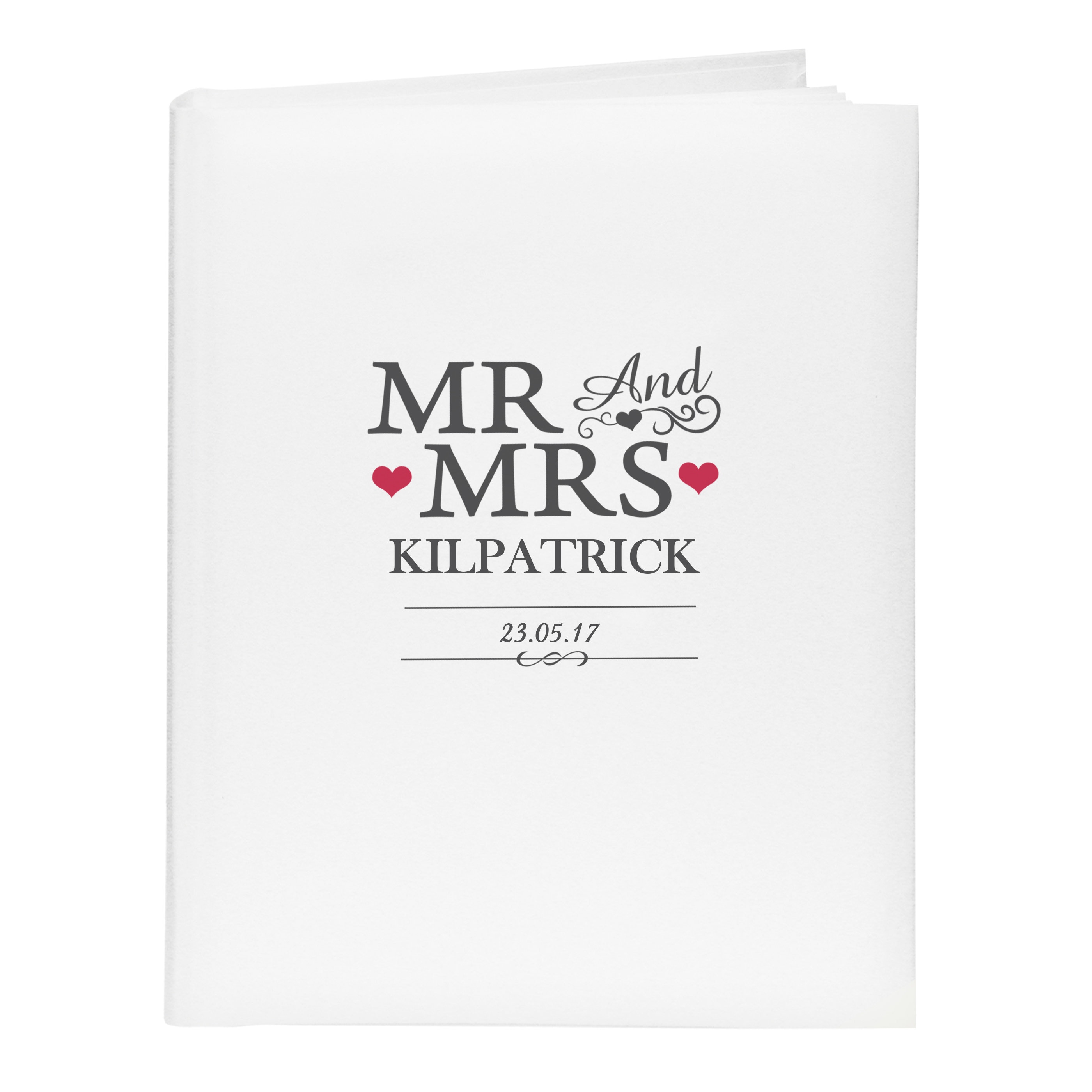 Personalised Mr and & Mrs With Sleeves Beautiful Photo Album Wedding Day Gift 