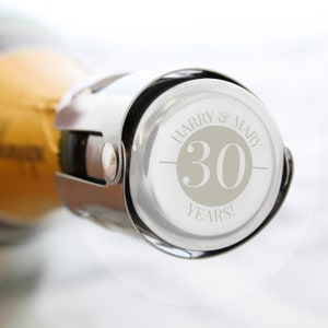 Personalised Big Number Birthday/Anniversary Stainless Steel Bottle Stopper
