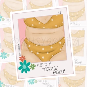 This is a &quot;Normal&quot; Body Sticker, Body Positivity Sticker, Curvy Girl Sticker, thick girl sticker, Self Love sticker, Self Love,Body Movement