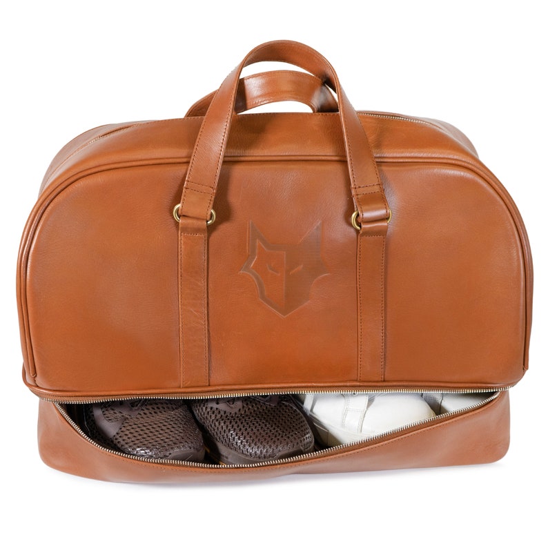 The Original Duffle Bag Personalized Leather Camping Bag Weekender & Sturdy Travel Bag Vacation