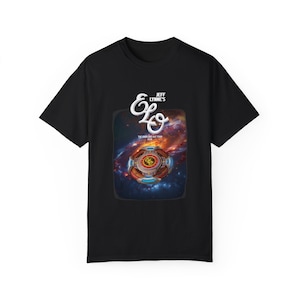 Jeff Lynne&#39;s ELO Over and Out Tour Shirt Unisex Vintage Style Concert T-shirt, Retro Graphic, Rock Band Merchandise, Music Lover Gift