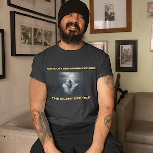 Navy Submarine Service Distressed Graphic Tee for Men and Women